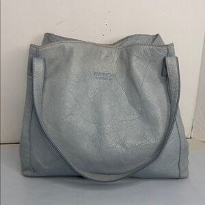 American Leather Co. Liberty Shopper in a light blue shade ( Morning Mist.)